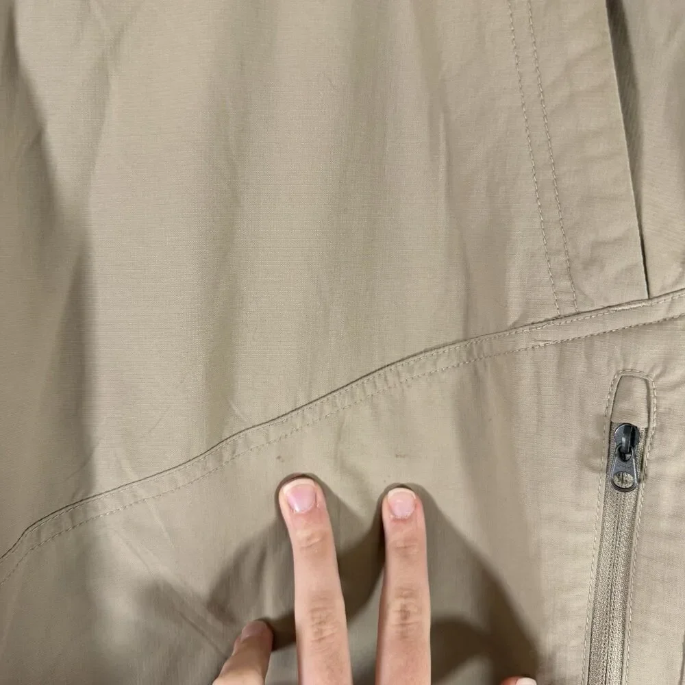 North Face Hiking Convertible Pants Men's 40x30 Khaki Zip Pocket Snap Zip